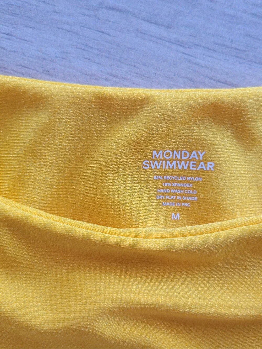 NWT Monday Swimwear Mango Gold Yellow Bikini Bathing Suit Set
